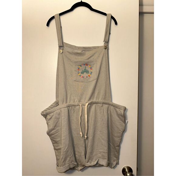 Disney Parks Women’s Gray Embroidered Romper Size 3XL NWT - Picture 1 of 9
